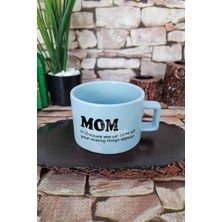 Mom Noun Definition Baskılı Anneler Günü Kare Kulplu Fincan Mavi Kupa Bardak