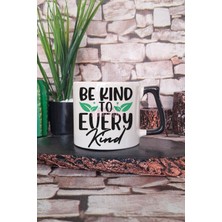 Be Kind Go Vegan Baskılı Hediyelik Kulplu Kupa Bardak