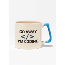 Coding Is My Superpower Yazılımcı Mühendis Baskılı Mavi Kulplu Modern Seramik Kupa