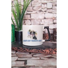 Suns Out Tongues Out Baskılı Komik Köpek Güneş Keyfi Hediyelik Kulplu Kupa Bardak