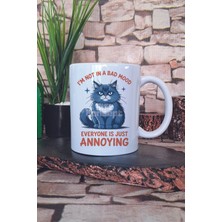 Kedi Komik Esprili Kedisever Kedi Sahibi Eğlenceli Hediyelik Baskılı Çay Kahve Sunum Kupa Bardak