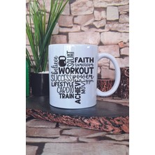 Workout Quotes Temalı Gym Spor Antrenman Motivasyon Sözleri Hediye Baskılı Kupa Bardak