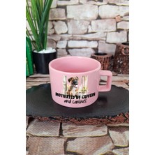 My Dog Is My Motivation Baskılı Köpek Motivasyon Kaynağı Kare Kulplu Fincan Pembe Kupa Bardak