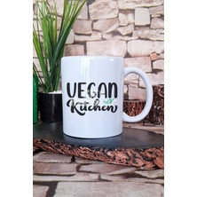 Vegan Kitchen Hediyelik Baskılı Çay Kahve Sunum Kupa Bardak