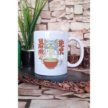 Ramen Kedi Noodle 2 Baskılı Sevimli Japon Manga Hediyelik Baskılı Çay Kahve Sunum Kupa Bardak
