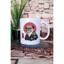 Japon Art Sevimli Köpek Baskılı Kawaii Anime Manga Hediyelik Baskılı Çay Kahve Sunum Kupa Bardak