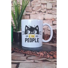 Kedi Komik Yazılı Esprili Kedisever Kedi Sahibi Şakası Hediye Baskılı Kupa Bardak