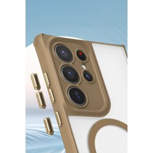 Samsung Galaxy S25 Ultra Kılıf Enka Magsafe Silikon Kılıf - Şeffaf - KA8644-5434