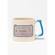 "ı Do Not Feel Bonita, I Feel Stressita" Komik Arkadaşa Doğum Günü Hediye Mavi Kulplu Kupa Bardak