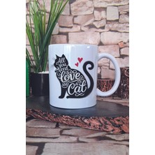 Kedi Komik Zeki Esprili Kedisever Kedi Sahibi Akıllıca Hediye Baskılı Kupa Bardak