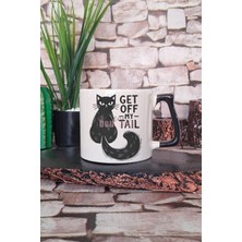 Kedi Komik Retro Esprili Kedisever Kedi Sahibi Stili Hediyelik Kulplu Kupa Bardak