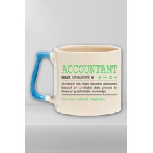 Accountant Noun Definition 2 Baskılı Muhasebeci Doğum Günü Hediye Mavi Kulplu Kupa Bardak