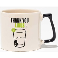 Thank You Linus How I Met Your Mother Lily Hımym Baskılı Siyah Kulplu Modern Seramik Kupa