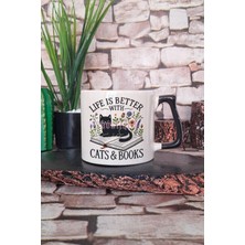 Kedi Komik Soyut Esprili Kedisever Kedi Sahibi Sanatı Hediyelik Kulplu Kupa Bardak