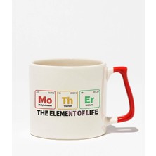 "mother The Element Of Life" Anlamlı Anneye Doğum Günü Hediye Kırmızı Kulplu Kupa Bardak