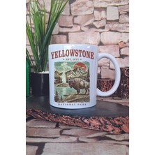 Yellowstone Summer Trip Baskılı Yaz Tatili Milli Park Hediye Baskılı Kupa Bardak
