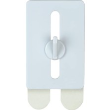 Kendinden Yapışkanlı Çivi, Strip-It Sabitlemeli 2'li Set, Kademesiz Yüksekliği Ayarlanabilir Yapışkan Çivi, Resim Çerçevelerini Vs. Takmak Için, Her Biri 4 x 6 x 1,5 Cm, Plastik, Beyaz