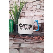 Cat Food Temalı Komik Kedisever Kedi Maması Hediyelik Kulplu Kupa Bardak