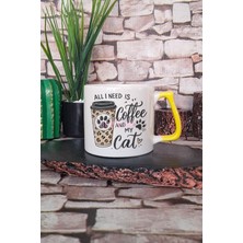 Kedi Komik Eğlenceli Esprili Kedisever Kedi Sahibi Neşeli Hediyelik Kulplu Kupa Bardak