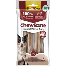 Gimdog Chew Bone Diş Sağlığı Destekleyici Naturel Press Köpek Çiğneme Kemiği 120 gr 14 cm 2 Adet