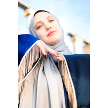 Harika Wear Şifon Püsküllü Gri Şal