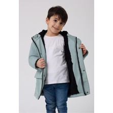 Spor Erkek Çocuk Taba Kürklü Su ve Rüzgar Geçirmez Kapüşonlu 3 Mont Parka