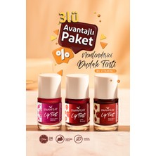 Swanfeat 3lü Avantajlı Paket Dudak Tinti Nemlendirici Kalıcı Kırmızı, Pembe, Bordo