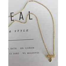 Xuping Burgu Model Taş Detaylı Gold Kolye