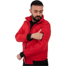 Spor Erkekastarlı Dik Yaka Mevsimlik Su ve Rüzgar Geçirmez Mont