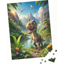 Soi Craft 100 Parça Puzzle Çift Tasarım Tek Kutu Dinozor T-Rex