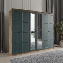 Toprak 6 Kapaklı Bazalı Gardırop Tamamı Mdf