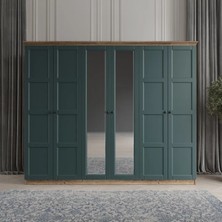 Toprak 6 Kapaklı Bazalı Gardırop Tamamı Mdf