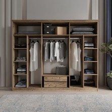 Toprak 6 Kapaklı Bazalı Gardırop Tamamı Mdf