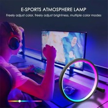 10 Inç Akıllı Rgb Müzik Ritim Gece Lambası, 25CM Alüminyum Halka Işık, Dekor Masa Lambası