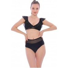 Argisa Düz Fırfırlı Yüksek Bel Yeni Bikini