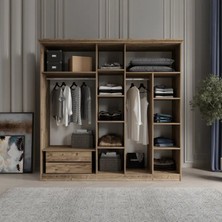 Soho 5 Kapaklı Bazalı Gardırop Tamamı Mdf