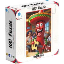 Soi Craft 100 Parça Puzzle Çift Tasarım Tek Kutu Pasta Şefi Muz Figürü