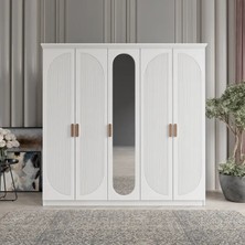 Soho 5 Kapaklı Bazalı Gardırop Tamamı Mdf