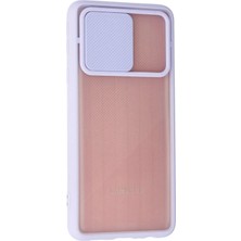 Samsung Galaxy A01 Core Kılıf Palm Buzlu Kamera Sürgülü Silikon - Lila - KA3590-6469
