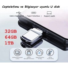 Marka Aksesuar 2tb  Typc-E Girişli Hem Telefona Hem Bilgisayara  Takılabilen USB & Flash Bellek