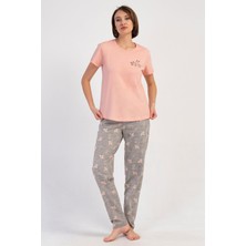 Pamuklu Kadın Kısa Kol Pijama Takım
, 408380