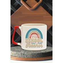 Preschool Teacher Desenli Okul Öncesi Öğretmeni Hediyelik Kulplu Kupa Bardak