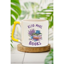 Read More Books Yazılı Kitap Okuma Teşviki Mottosu Hediyelik Kulplu Kupa Bardak