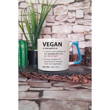Vegan Noun Baskılı Hediyelik Kulplu Kupa Bardak