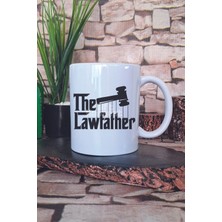 The Lawfather Baskılı Komik Avukat Hediyelik Baskılı Çay Kahve Sunum Kupa Bardak