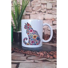 Kedi Komik Çizimli Esprili Kedisever Kedi Sahibi Sanatı Hediye Baskılı Kupa Bardak
