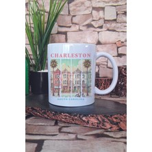 Charleston Summer Trip Baskılı Yaz Tatili Şehir Turu Hediyelik Baskılı Çay Kahve Sunum Kupa Bardak