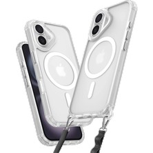 iPhone 16 Plus Kılıf Enka Magsafe Silikon Kılıf - Şeffaf - KA8487-2788