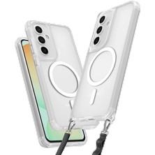 Samsung Galaxy S25 Kılıf Enka Magsafe Silikon Kılıf - Şeffaf - KA1739-4336