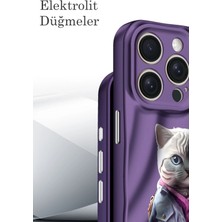 iPhone 13 Pro Kılıf Crew Desenli Kapak - Kedi - KA4106-2231